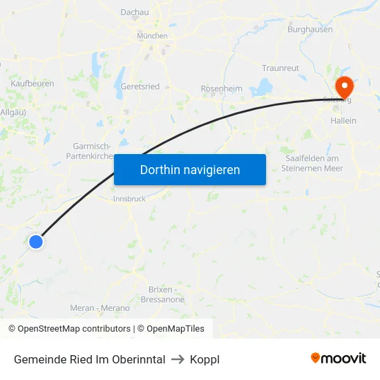 Gemeinde Ried Im Oberinntal to Koppl map