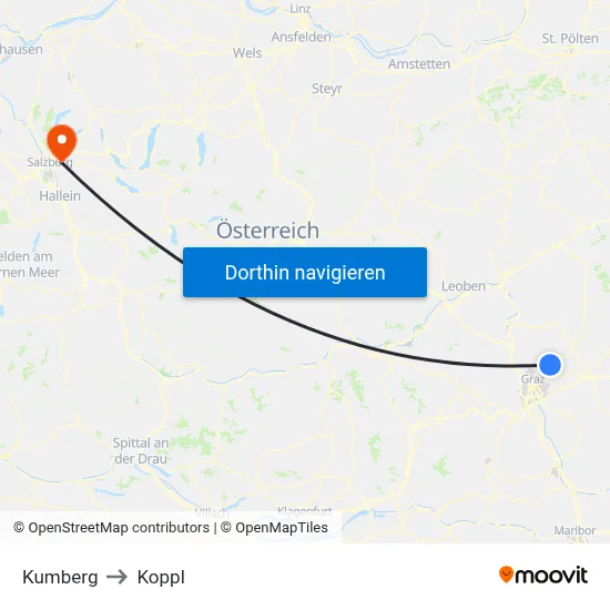 Kumberg to Koppl map