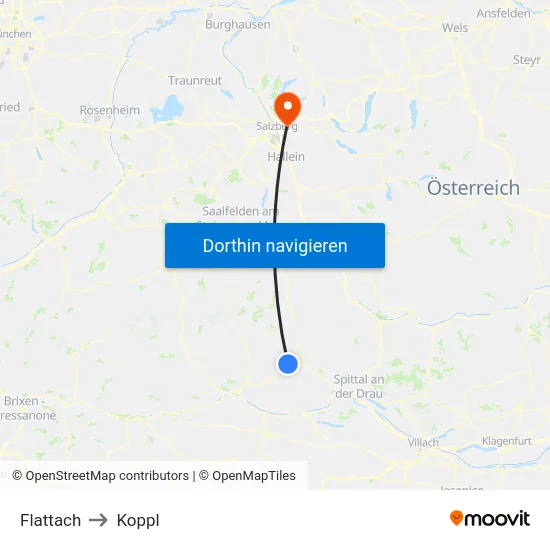 Flattach to Koppl map