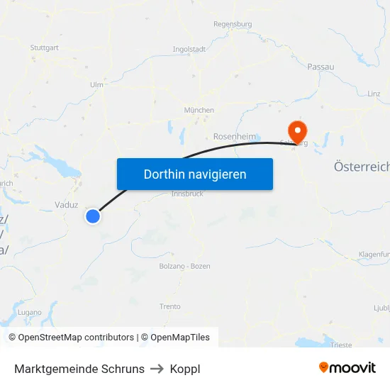 Marktgemeinde Schruns to Koppl map