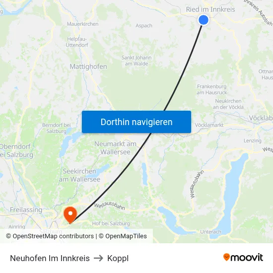 Neuhofen Im Innkreis to Koppl map