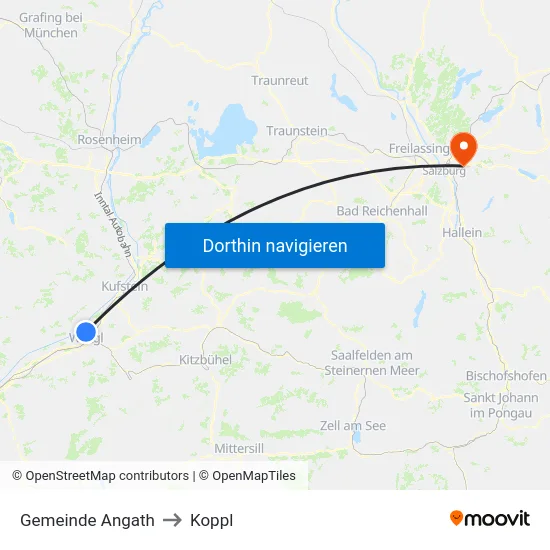 Gemeinde Angath to Koppl map