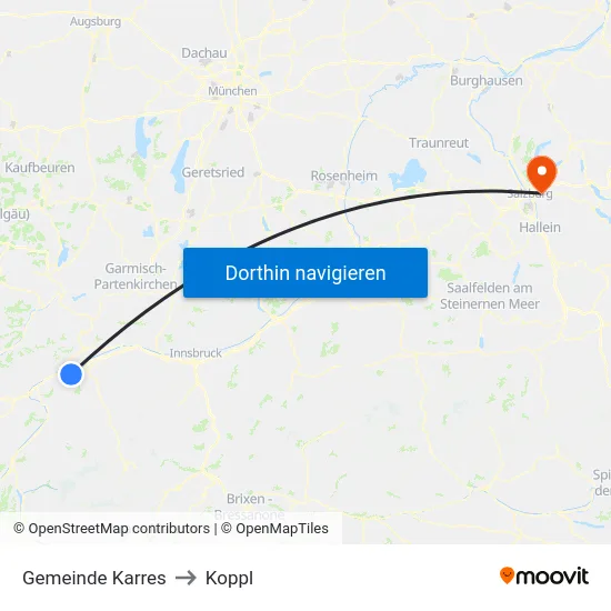 Gemeinde Karres to Koppl map