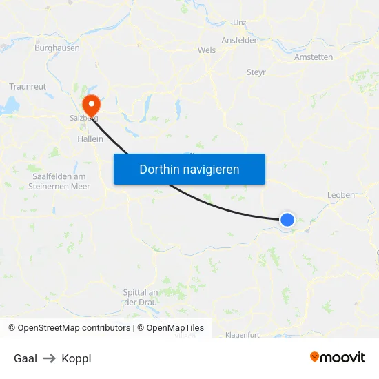 Gaal to Koppl map