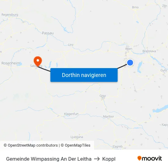 Gemeinde Wimpassing An Der Leitha to Koppl map