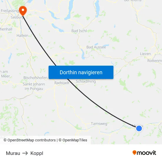 Murau to Koppl map