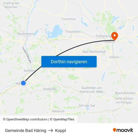 Gemeinde Bad Häring to Koppl map
