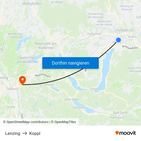 Lenzing to Koppl map