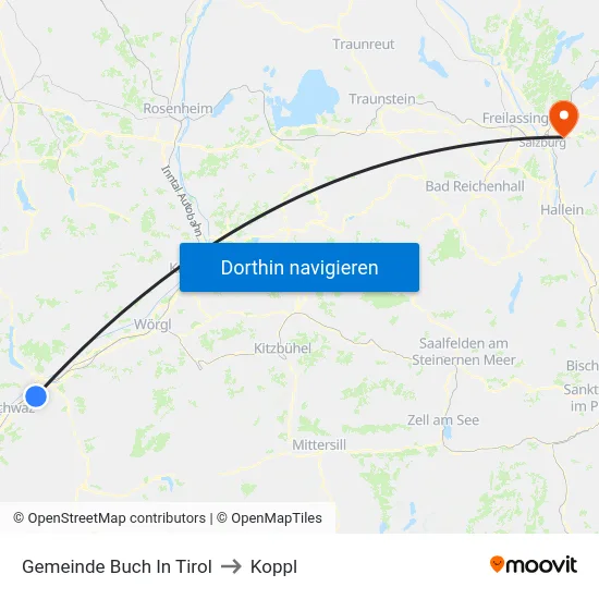 Gemeinde Buch In Tirol to Koppl map