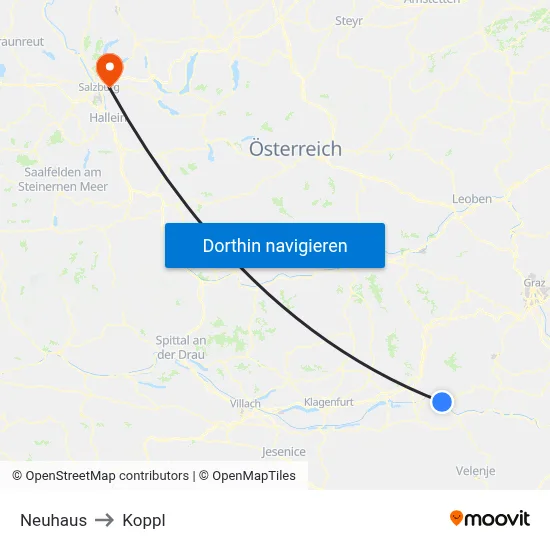 Neuhaus to Koppl map