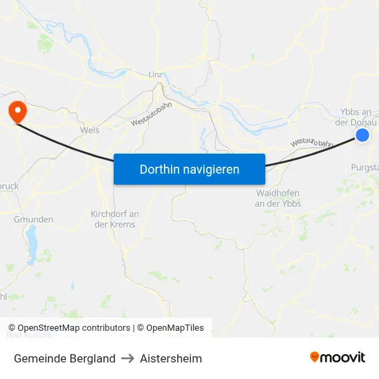 Gemeinde Bergland to Aistersheim map
