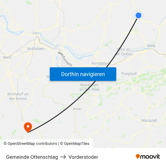 Gemeinde Ottenschlag to Vorderstoder map