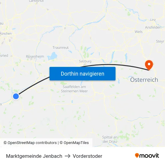 Marktgemeinde Jenbach to Vorderstoder map