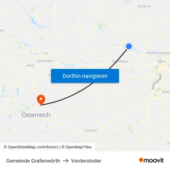 Gemeinde Grafenwörth to Vorderstoder map