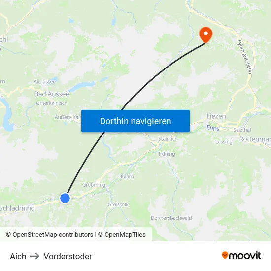 Aich to Vorderstoder map