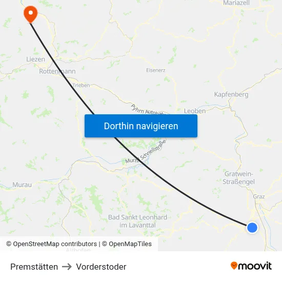 Premstätten to Vorderstoder map