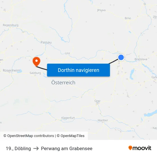 19., Döbling to Perwang am Grabensee map