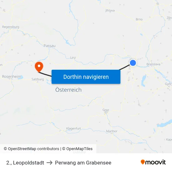 2., Leopoldstadt to Perwang am Grabensee map