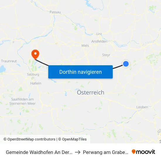 Gemeinde Waidhofen An Der Ybbs to Perwang am Grabensee map