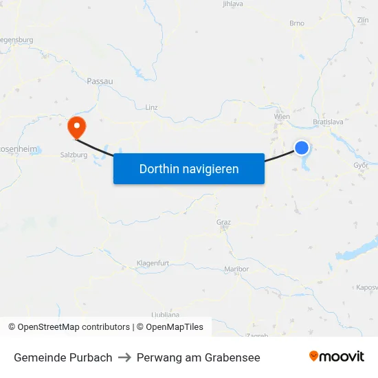 Gemeinde Purbach to Perwang am Grabensee map