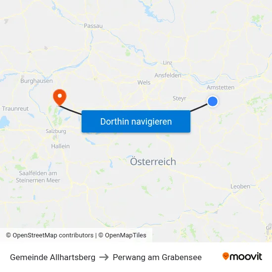 Gemeinde Allhartsberg to Perwang am Grabensee map