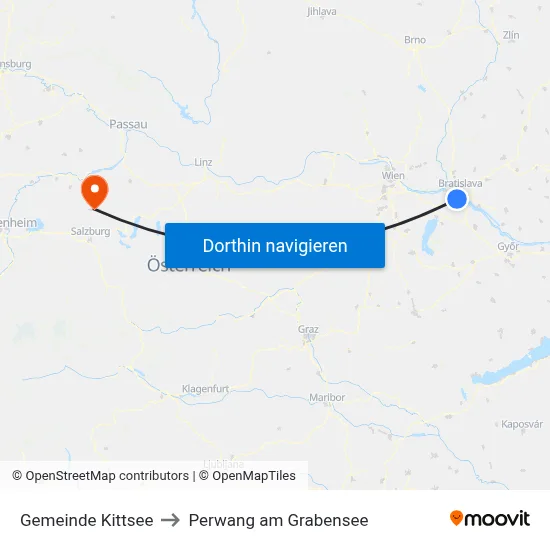 Gemeinde Kittsee to Perwang am Grabensee map