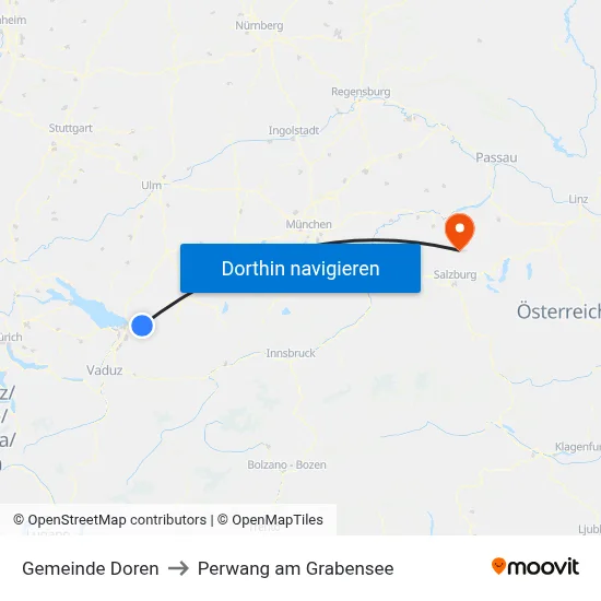 Gemeinde Doren to Perwang am Grabensee map