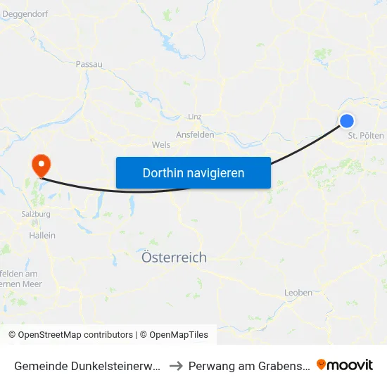 Gemeinde Dunkelsteinerwald to Perwang am Grabensee map