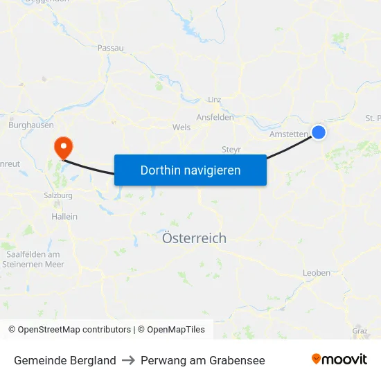 Gemeinde Bergland to Perwang am Grabensee map