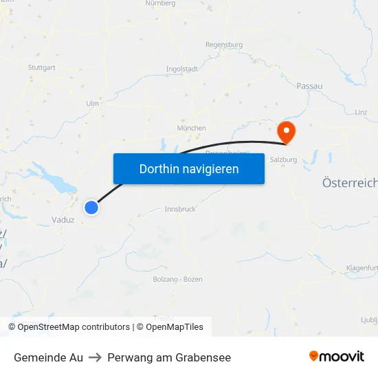 Gemeinde Au to Perwang am Grabensee map