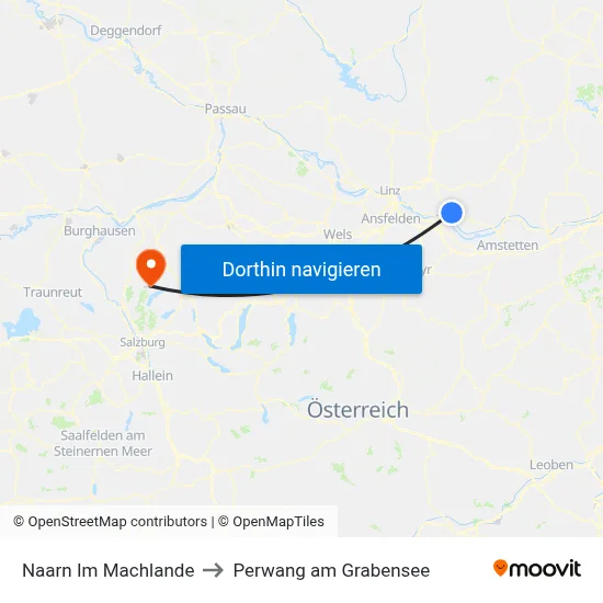 Naarn Im Machlande to Perwang am Grabensee map