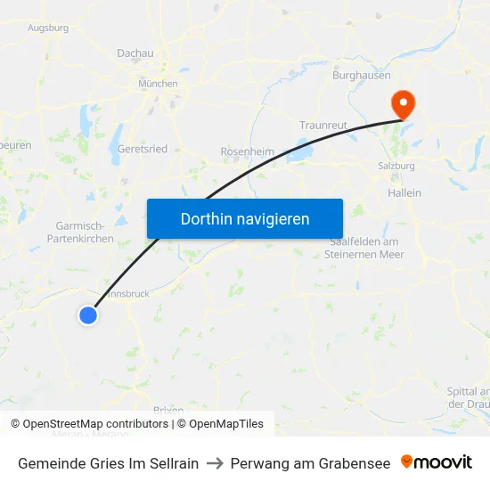 Gemeinde Gries Im Sellrain to Perwang am Grabensee map