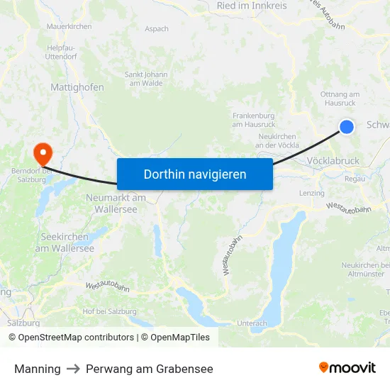 Manning to Perwang am Grabensee map