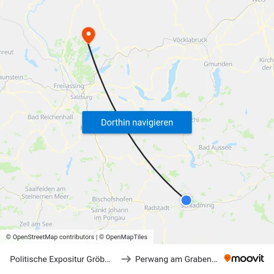 Politische Expositur Gröbming to Perwang am Grabensee map