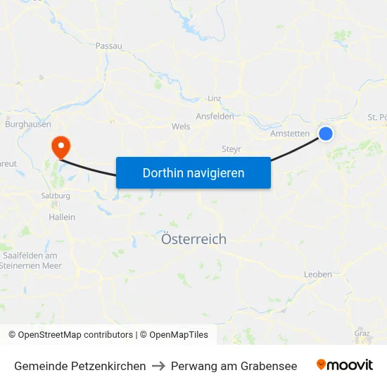 Gemeinde Petzenkirchen to Perwang am Grabensee map