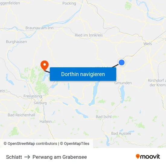 Schlatt to Perwang am Grabensee map