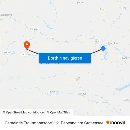 Gemeinde Trautmannsdorf to Perwang am Grabensee map