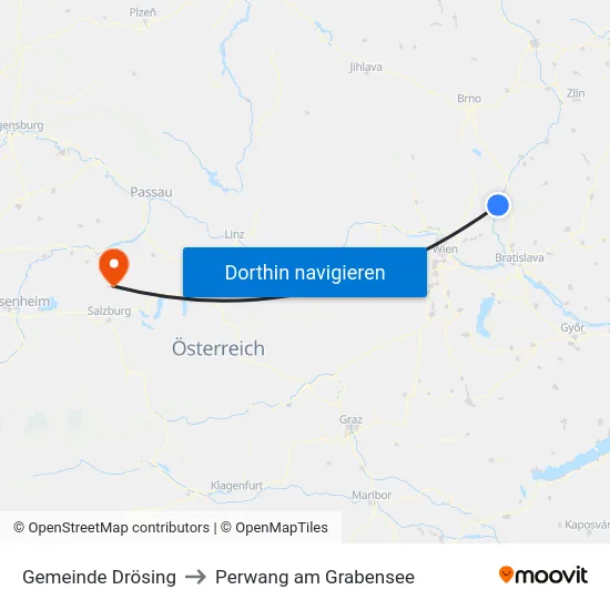 Gemeinde Drösing to Perwang am Grabensee map