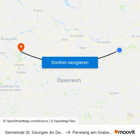 Gemeinde St. Georgen An Der Leys to Perwang am Grabensee map