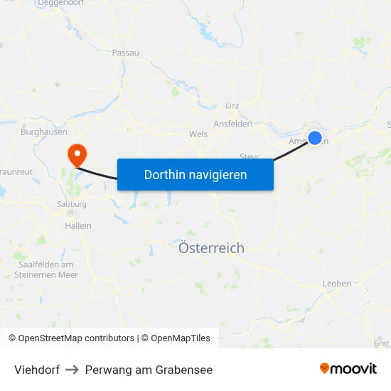 Viehdorf to Perwang am Grabensee map