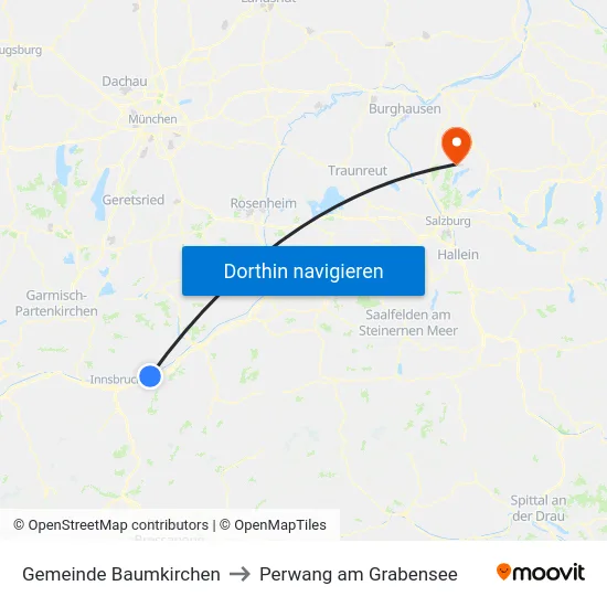 Gemeinde Baumkirchen to Perwang am Grabensee map