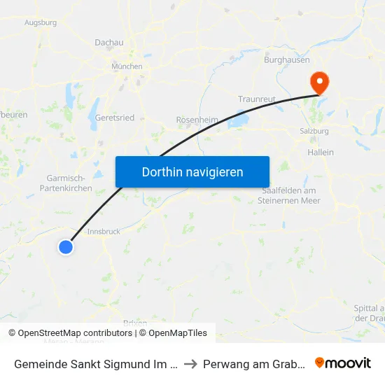 Gemeinde Sankt Sigmund Im Sellrain to Perwang am Grabensee map