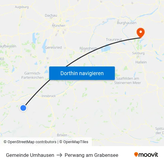 Gemeinde Umhausen to Perwang am Grabensee map