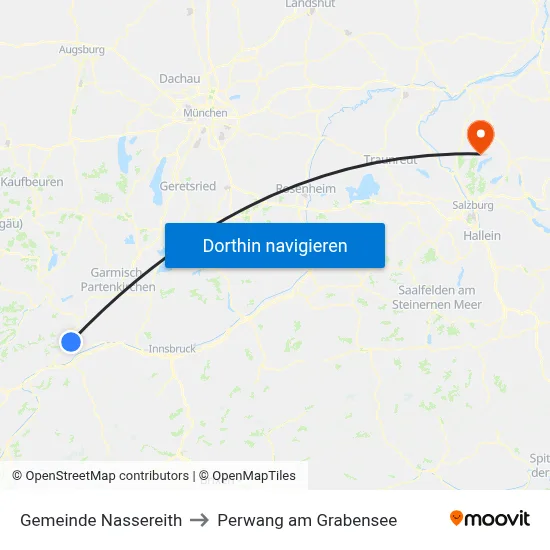 Gemeinde Nassereith to Perwang am Grabensee map