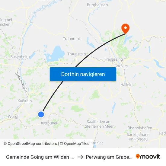 Gemeinde Going am Wilden Kaiser to Perwang am Grabensee map