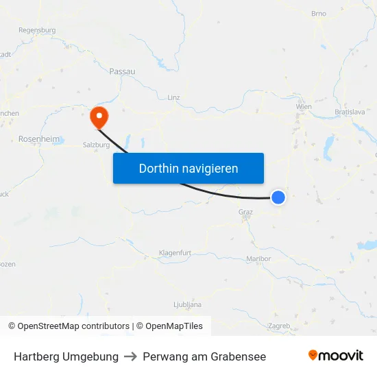 Hartberg Umgebung to Perwang am Grabensee map