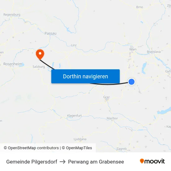 Gemeinde Pilgersdorf to Perwang am Grabensee map