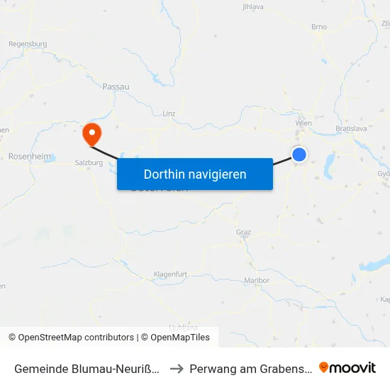 Gemeinde Blumau-Neurißhof to Perwang am Grabensee map
