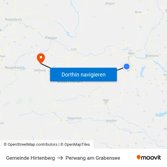 Gemeinde Hirtenberg to Perwang am Grabensee map