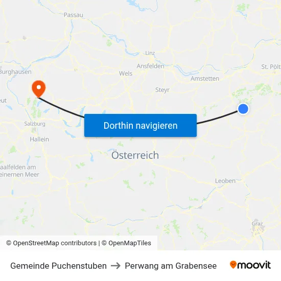 Gemeinde Puchenstuben to Perwang am Grabensee map